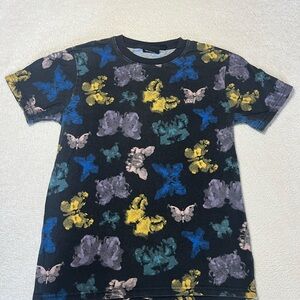 Vans Black and Multicolor Butterfly Tee